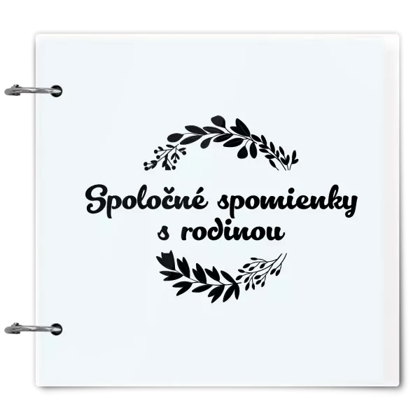 Plexi album sa sponami Spoločné spomienky, čierne lístočky