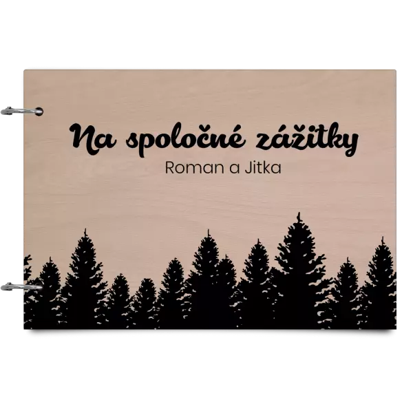 Drevený album so sponami Spoločné zážitky