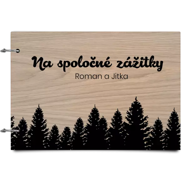 Drevený album so sponami Spoločné zážitky