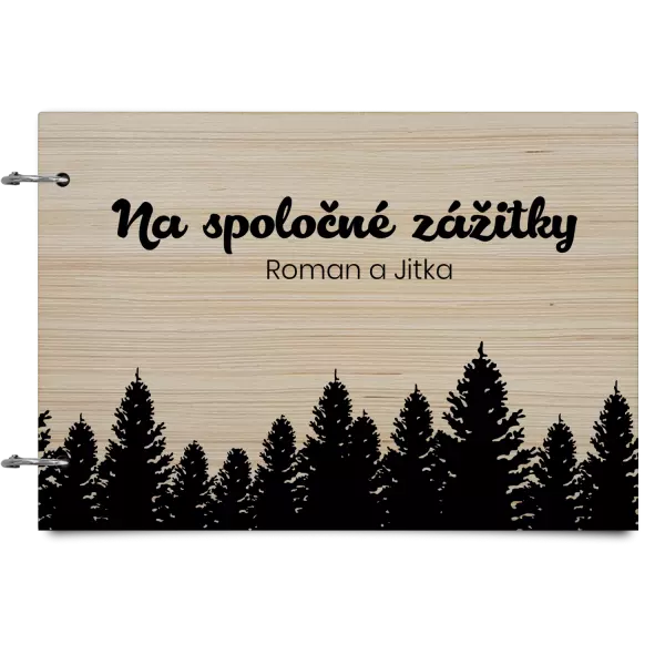 Drevený album so sponami Spoločné zážitky