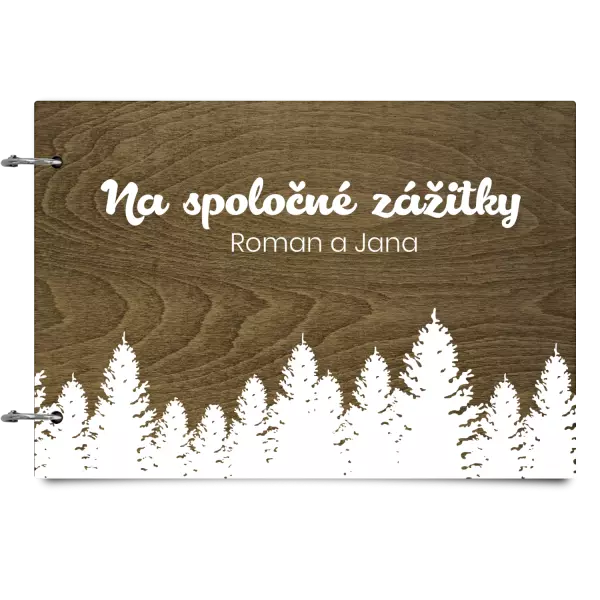 Drevený album so sponami Spoločné zážitky