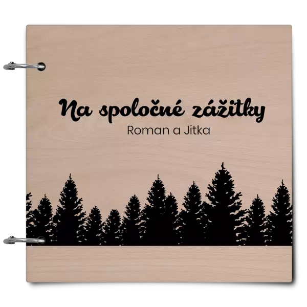 Drevený album so sponami Spoločné zážitky