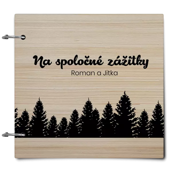 Drevený album so sponami Spoločné zážitky
