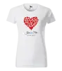 Dámske tričko Srdce s menami