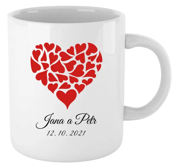 Hrnček Srdce s menami