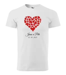 Pánske tričko Srdce s menami
