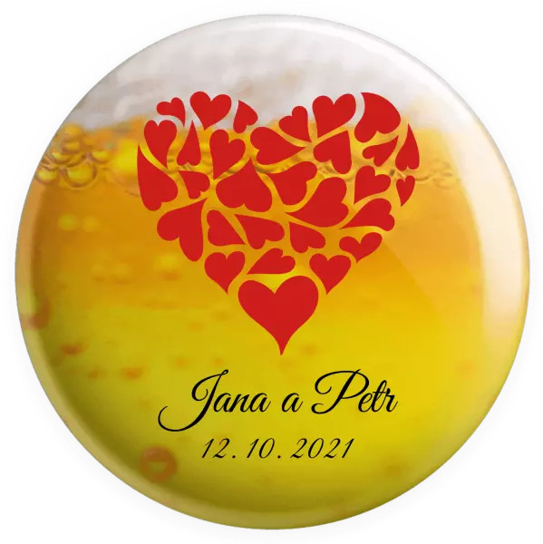 Placka Srdce s menami