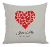 Vankúš Srdce s menami