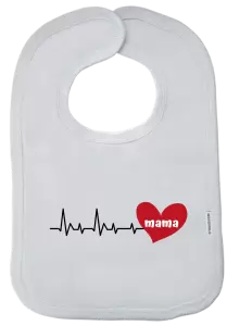 Detský podbradník Srdcový tep mama