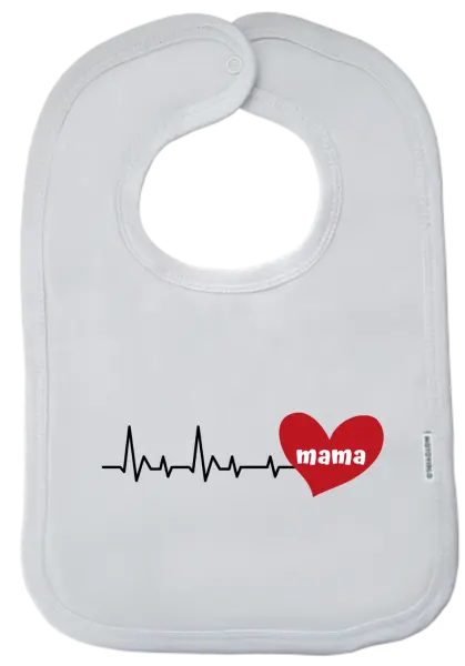 Detský podbradník Srdcový tep mama