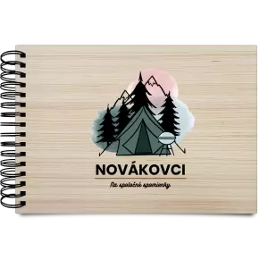 Drevený album s krúžkovou väzbou Stanovanie