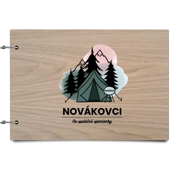 Drevený album so sponami Stanovanie