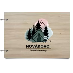 Drevený album so sponami Stanovanie