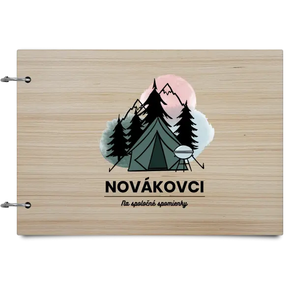 Drevený album so sponami Stanovanie
