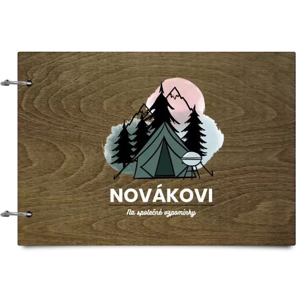 Drevený album so sponami Stanovanie
