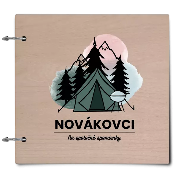 Drevený album so sponami Stanovanie