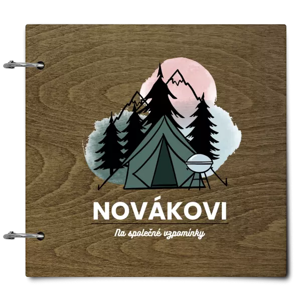 Drevený album so sponami Stanovanie