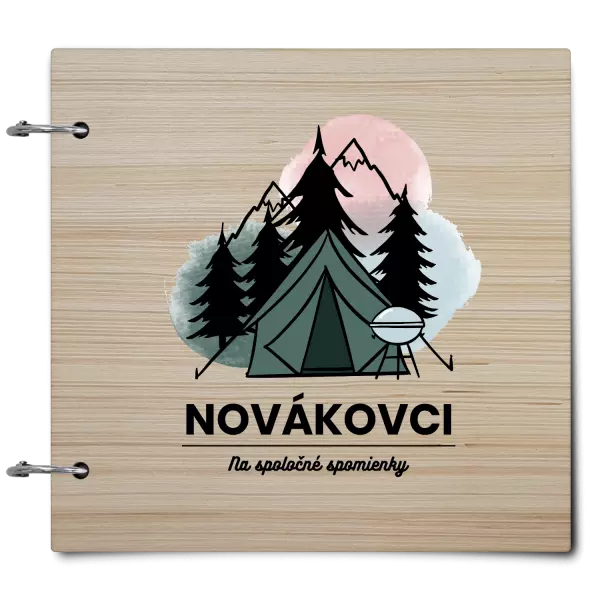 Drevený album so sponami Stanovanie