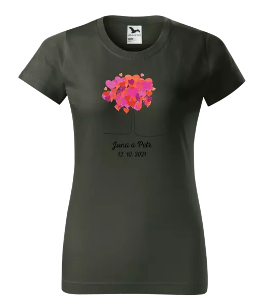 Dámske tričko Strom s menami