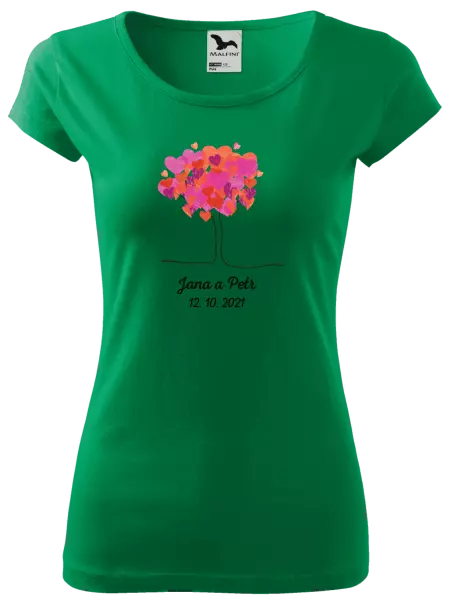 Dámske tričko Strom s menami