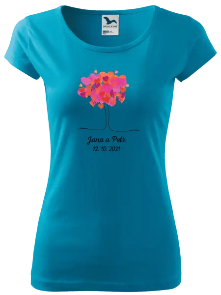 Dámske tričko Strom s menami