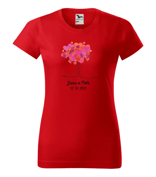 Dámske tričko Strom s menami