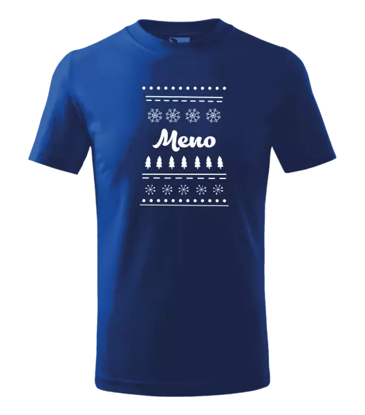 Detské vianočné tričko Stromčeky a vločky