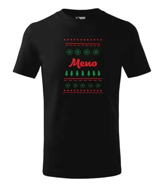 Detské vianočné tričko Stromčeky a vločky