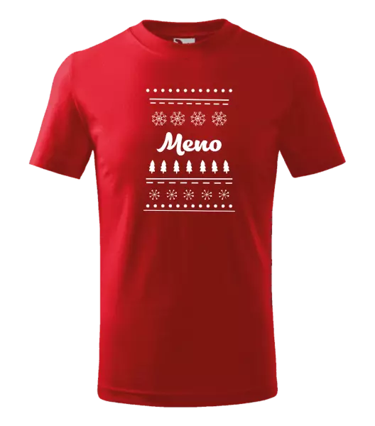 Detské vianočné tričko Stromčeky a vločky