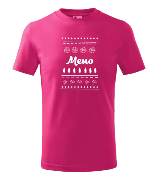 Detské vianočné tričko Stromčeky a vločky