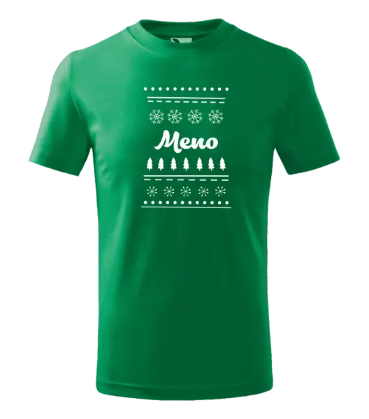 Detské vianočné tričko Stromčeky a vločky