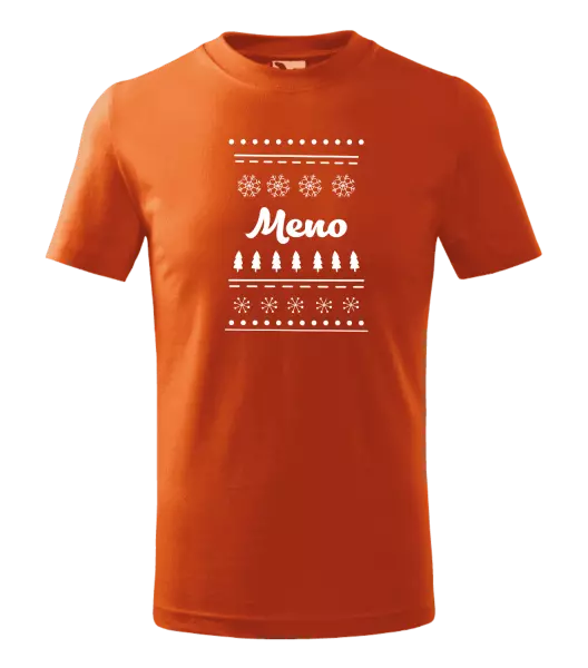 Detské vianočné tričko Stromčeky a vločky