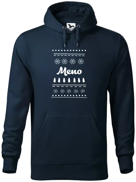 Pánska mikina Stromčeky a vločky