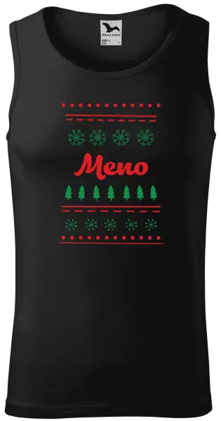 Pánske vianočné tielko Stromčeky a vločky