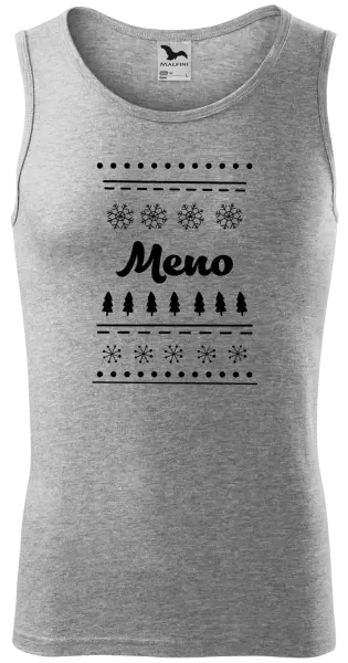 Pánske vianočné tielko Stromčeky a vločky