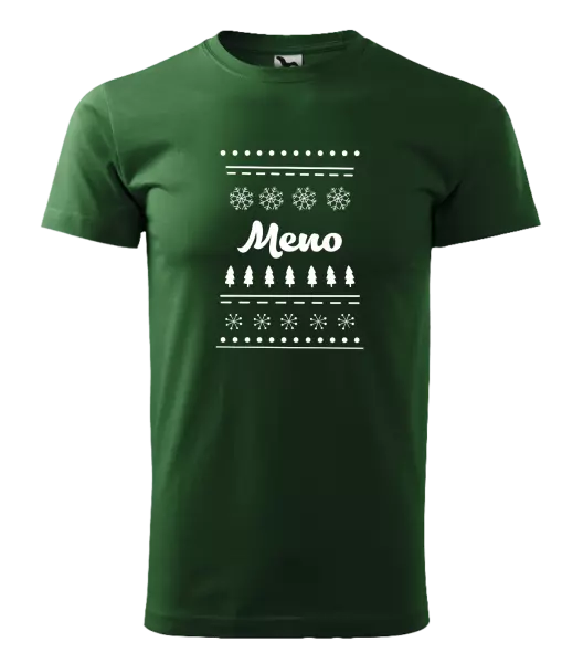 Pánske vianočné tričko Stromčeky a vločky