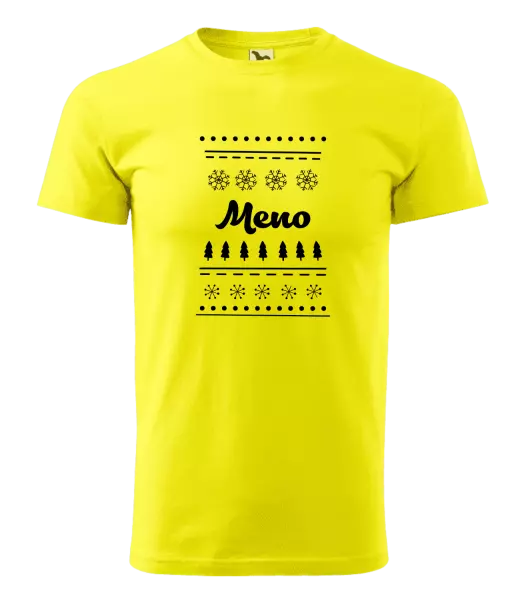 Pánske vianočné tričko Stromčeky a vločky