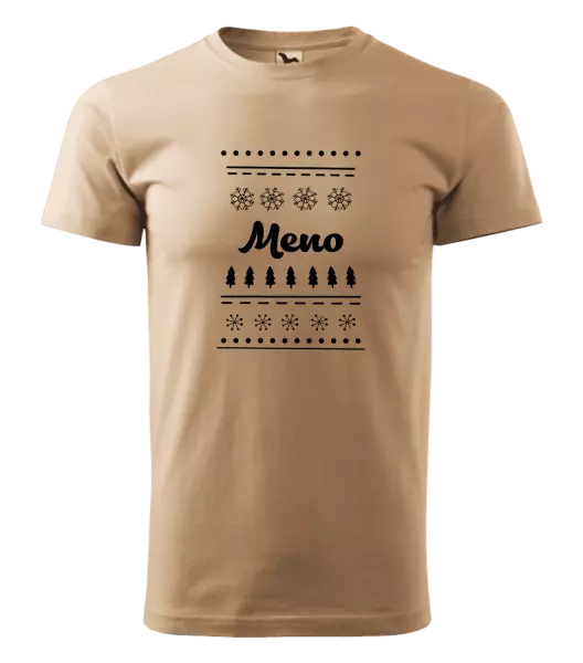 Pánske vianočné tričko Stromčeky a vločky