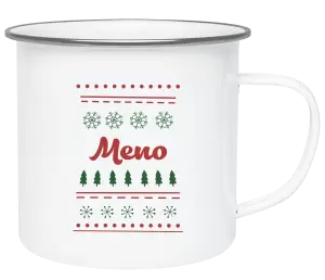 Vianočná plecháčik Stromčeky a vločky