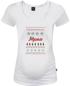 Vianočné tehotenské tričko Stromčeky a vločky