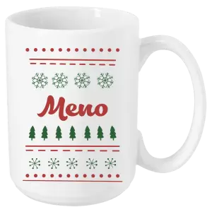 Vianočný hrnček Stromčeky a vločky