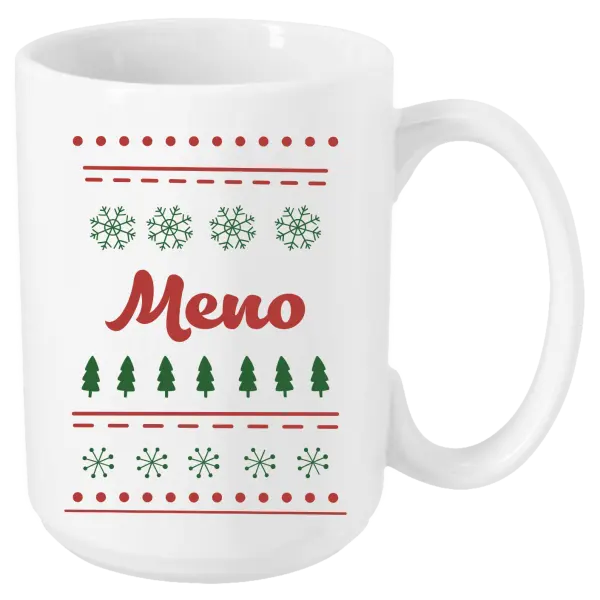 Vianočný hrnček Stromčeky a vločky