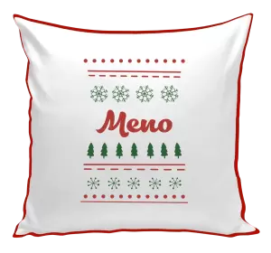 Vianočný vankúš Stromčeky a vločky