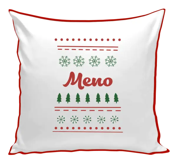 Vianočný vankúš Stromčeky a vločky