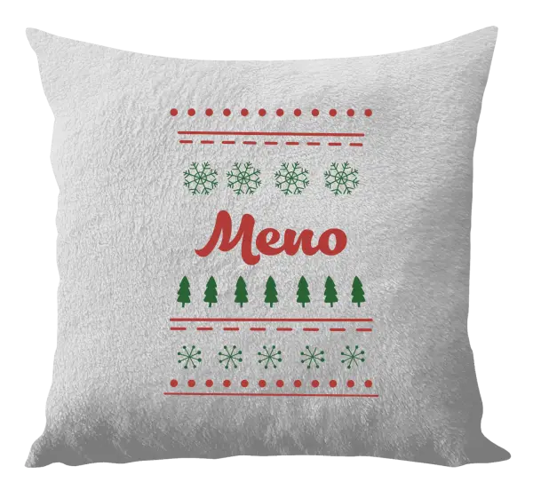 Vianočný vankúš Stromčeky a vločky