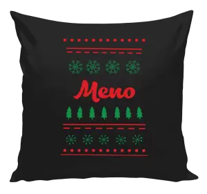 Vianočný vankúš Stromčeky a vločky