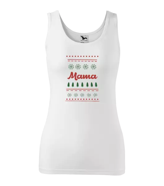 Vianočné tielko Stromčeky a vločky - mama