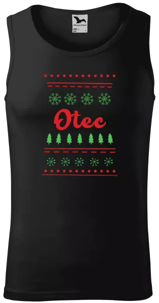 Pánske vianočné tielko Stromčeky a vločky - otec