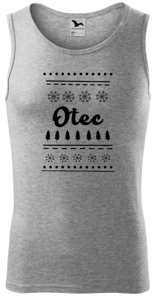 Pánske vianočné tielko Stromčeky a vločky - otec