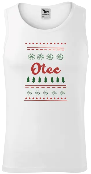 Pánske vianočné tielko Stromčeky a vločky - otec